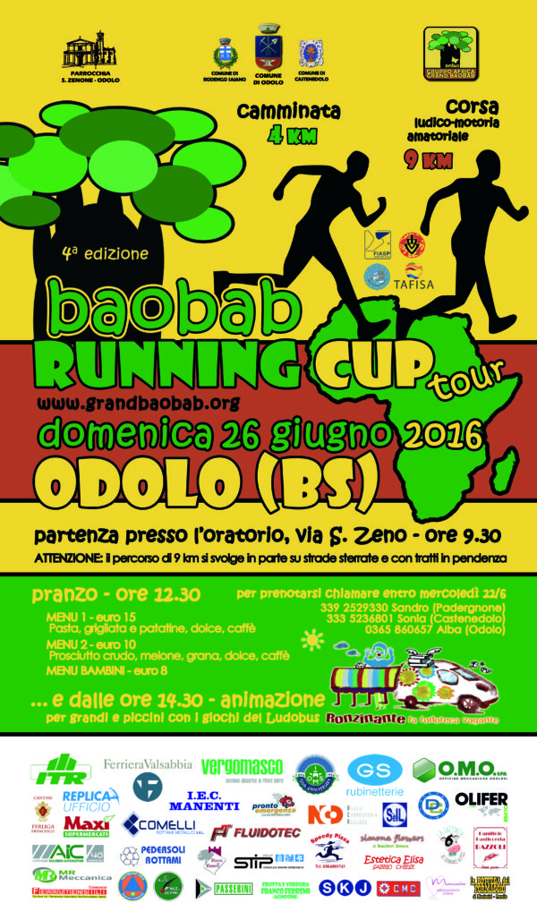 Baobab Runnig Cup – ODOLO – 26 Giugno 2016